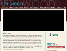 Tablet Screenshot of bethwoodmusic.com
